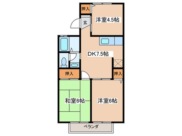 コ-ポ滝沢Ｄの物件間取画像